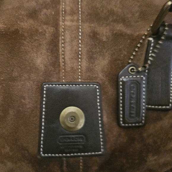 Coach Soho Suede Leather Brown Shoulder Bag EUC - Picture 8 of 11